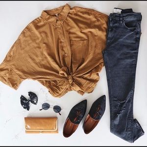 Free People Oversized Button Down Size Medium